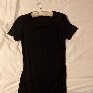 Black midi dress